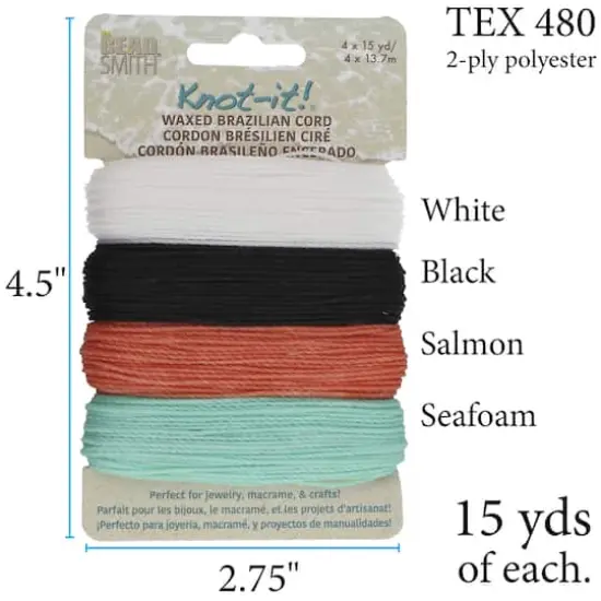 Beadsmith&reg; Knot-it!&trade; Waxed Brazilian Cord Ocean Dreams {6}