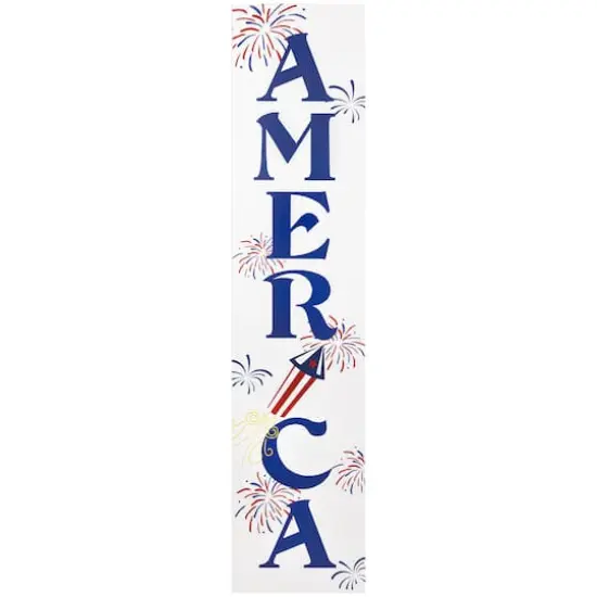 36" America Fireworks Wooden Wall Sign {1}