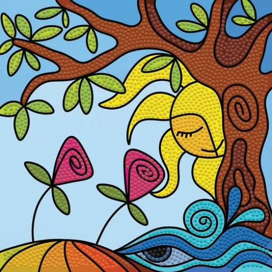 Diamond Art Beginner Stain Glass Springtime Kit {1}