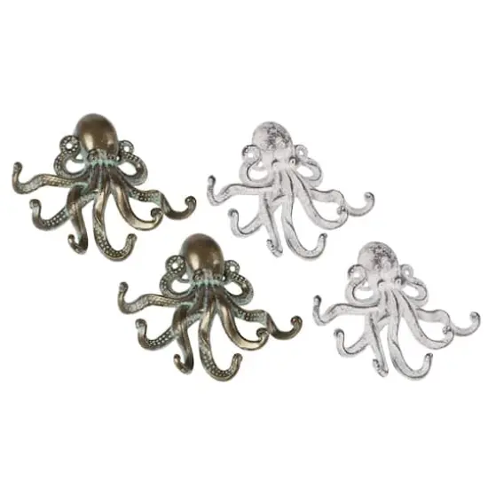 Set of 2 Bronze Metal Coastal Wall Hook, 8" x 7" {10}