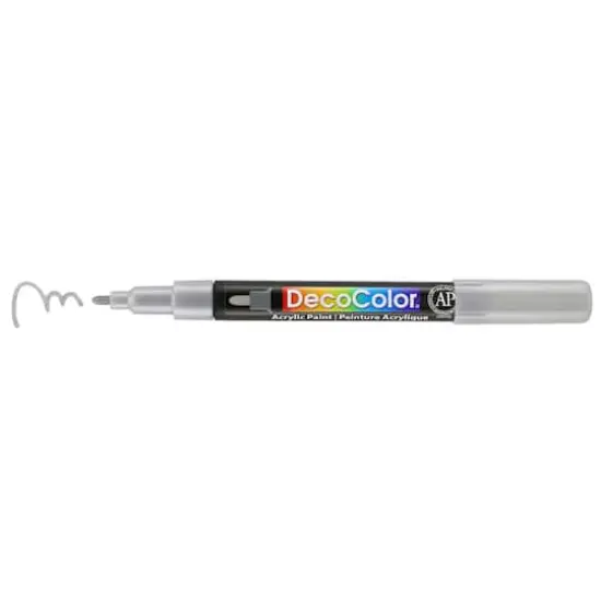 DecoColor&reg; Fine Tip Acrylic Paint Marker Silver {1}