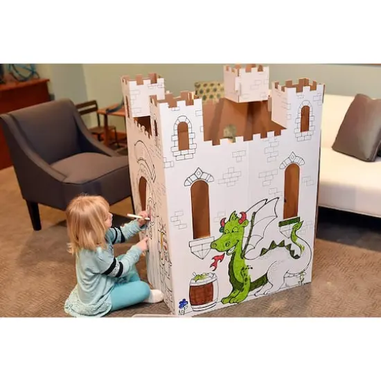 Easy Playhouse Fairy Tale Castle Cardboard Playhouse {6}