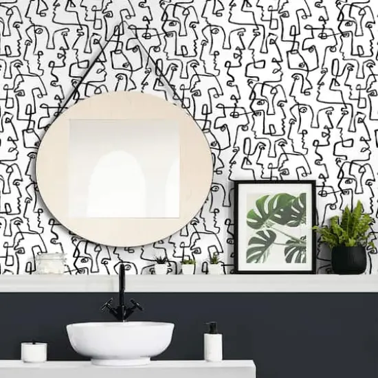 Surface Style Gestures Peel & Stick Wallpaper Ink {9}