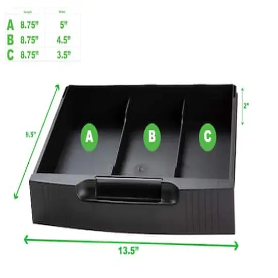 Mind Reader Black Large Dual Monitor Drawer Stand {5}
