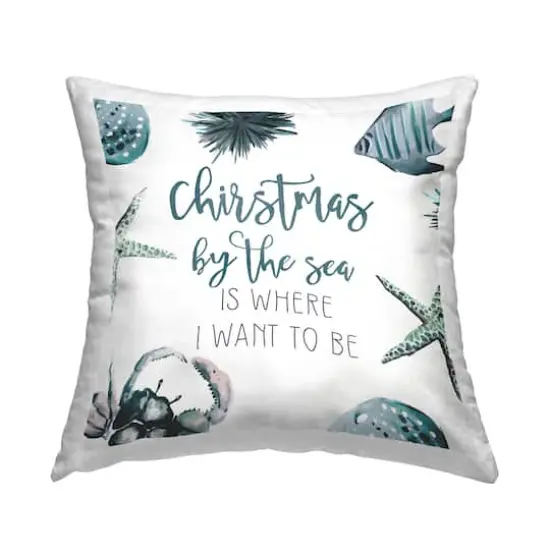 Stupell Industries Christmas by the Sea Throw Pillow {1}