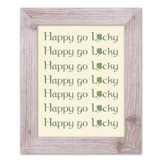 Happy Go Lucky Framed Print Western Gray {2}