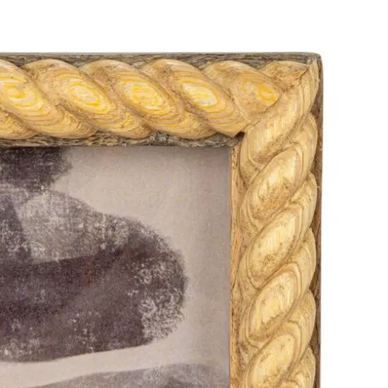 Hello Honey&reg; 4" x 6" Bleached Hand Carved Mango Wood Photo Frame {6}