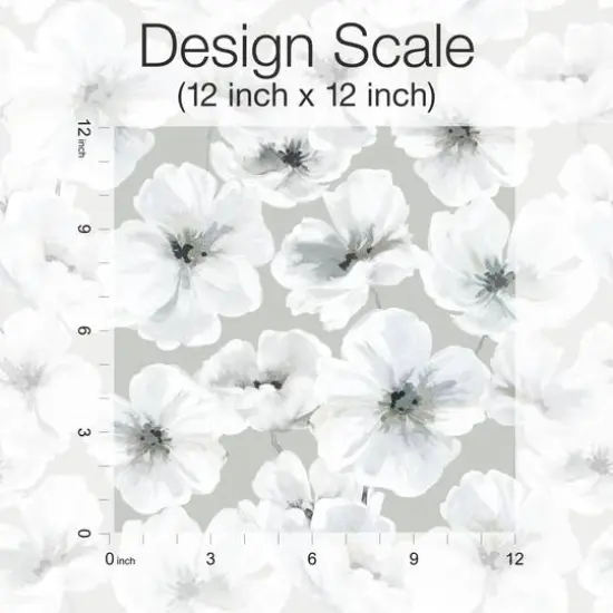 RoomMates Tamara Day Hawthorn Blossom Peel & Stick Wallpaper Gray {8}