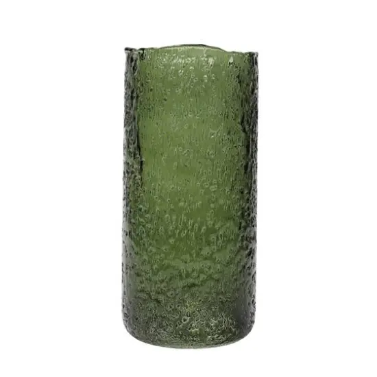 Hello Honey&reg; 9" Green Seeded Glass Hurricane Vase {8}