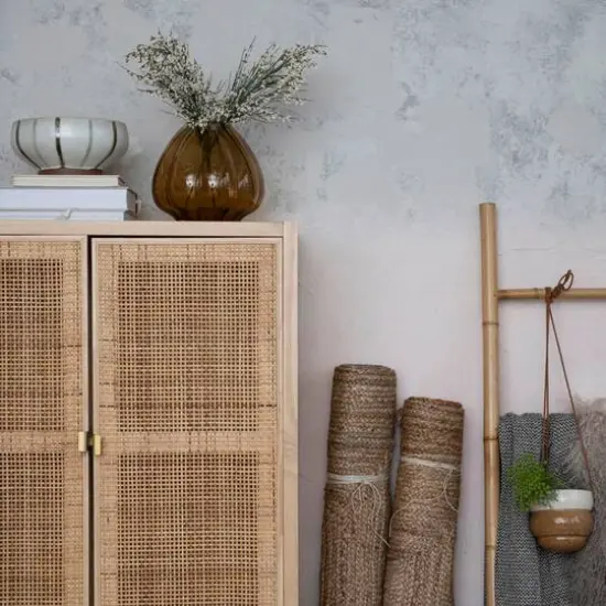 Hello Honey&reg; 9.75" Brown Round Fluted Glass Vase {8}