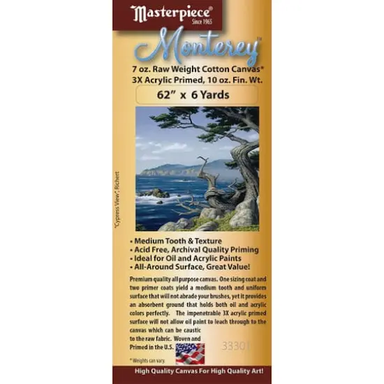 Masterpiece&reg; Monterey&trade; Acrylic Primed Cotton Canvas Roll {1}