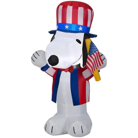 3.5ft. Airblown&reg; Inflatable Patriotic Snoopy {1}