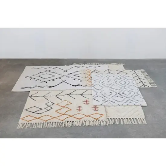 Hello Honey&reg; Cotton Tufted Rug With Abstract Design & Fringe {3}