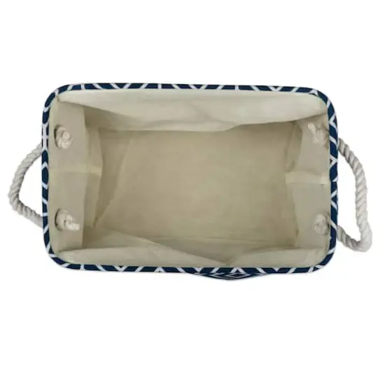 DII&reg; Large Stained Glass Print Rectangular Bin Navy {6}