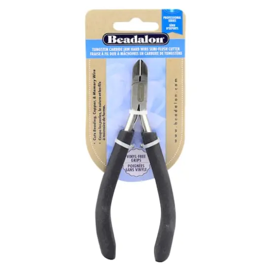 Beadalon&reg; Professional Series Tungsten Carbide Jaw Hard Wire Semi-Flush Cutter {1}