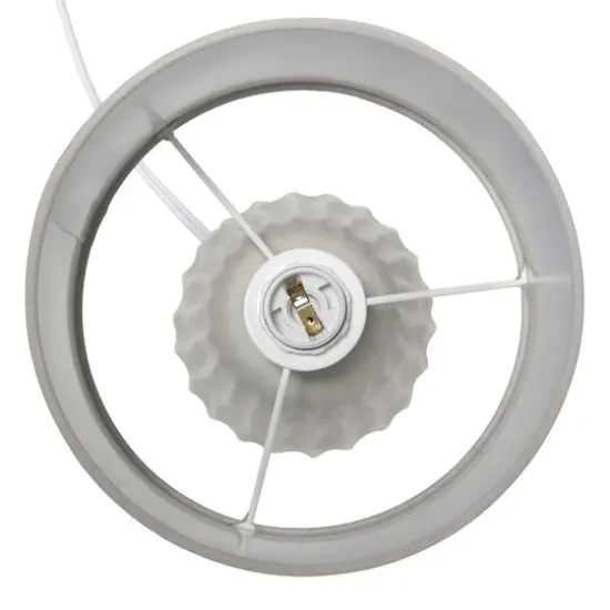 Simple Designs 11" Mini Ceramic Pastel Table Lamp Gray {12}