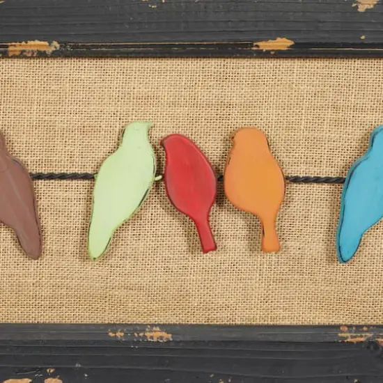 Multicolored Wood Eclectic Birds Wall D&eacute;cor {5}