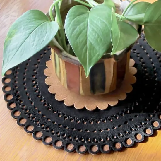 Black Suede Split Leather by ArtMinds&trade; {4}