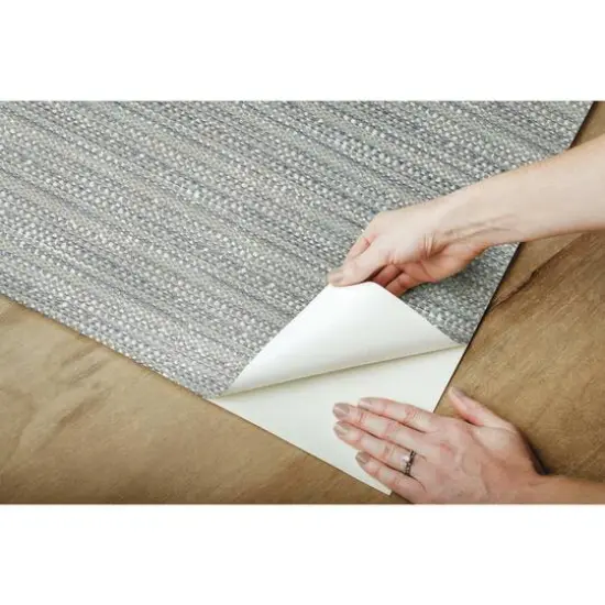 RoomMates Tabby Peel & Stick Wallpaper White and Gray {9}