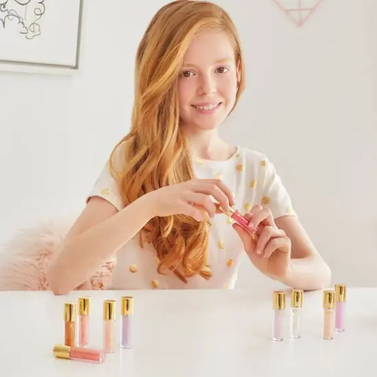 Make It Real&trade; 3C4G&reg; Mini Pink & Gold Wand Lip Gloss Set {3}