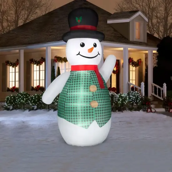 12.5ft. Airblown&reg; Inflatable Christmas Dapper Snowman {4}