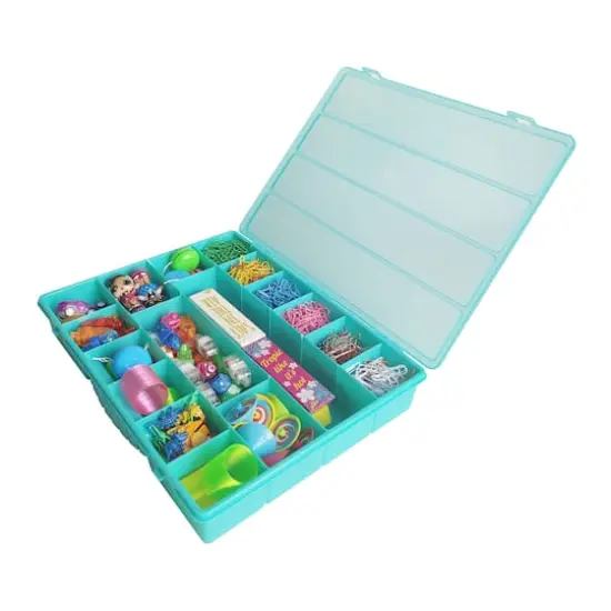 14" Plastic Craft Case by Creatology&trade; Teal {3}
