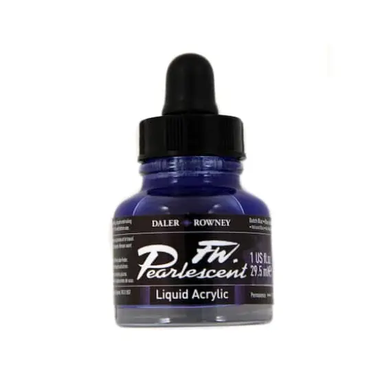 Daler-Rowney® 1oz. FW Pearlescent Liquid Acrylic Ink 127 Dutch Blue {1}