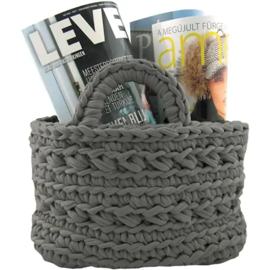Hoooked Zpagetti Yarn Revisto Basket Kit Anthracite {4}