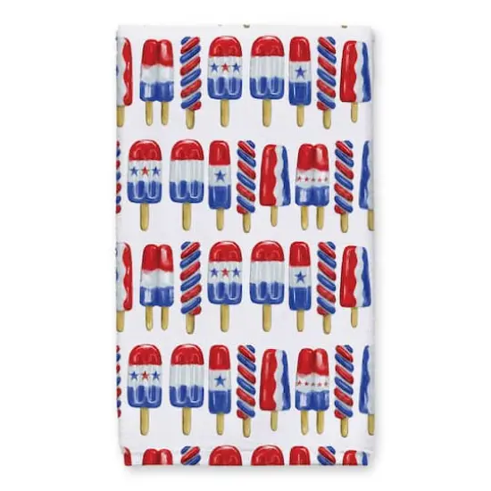 Sweet Land of Liberty Patriotic Popsicles Tea Towel Set {4}