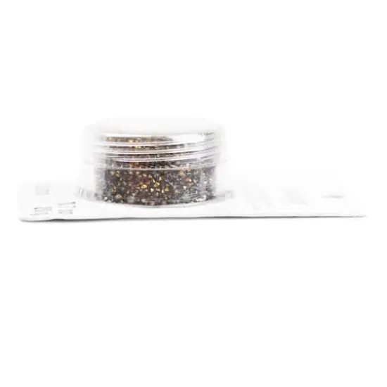 1.2mm Glass Micro Rhinestones by Bead Landing&trade;, 0.7oz. Gold {7}