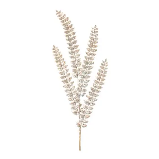 Champagne Gold Glittered Fern Spray, 24ct. {4}