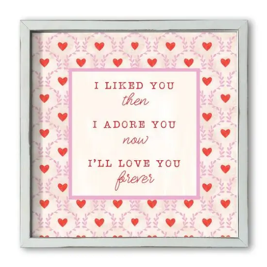 Like Adore Love You White Framed Print {1}