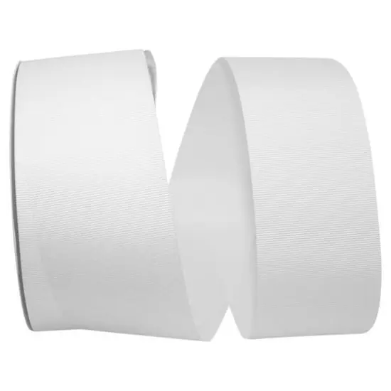 The Ribbon Roll 2.25" x 50yd. Grosgrain Allure Solid Ribbon White {1}