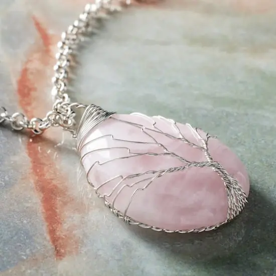Signature Rose Quartz Wire Wrapped Pendant by Bead Landing&trade; {3}