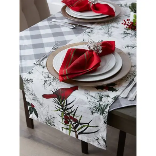 DII&reg; 72'' Holiday Botanical Printed Table Runner {4}