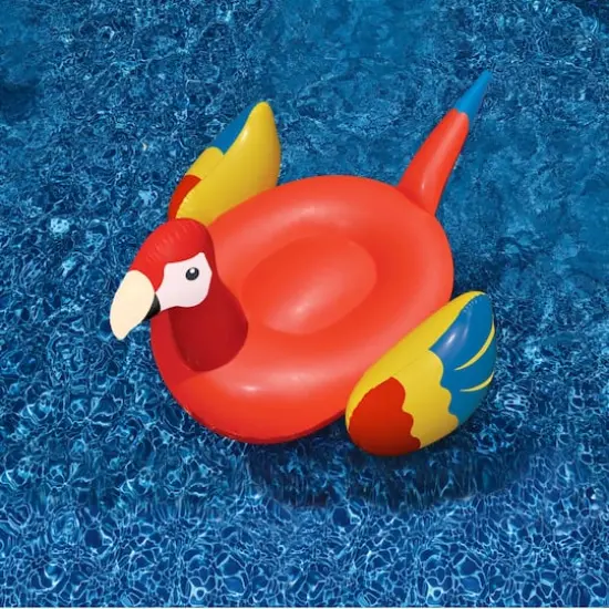 Swimline Red Inflatable Macaw Pool Raft {4}