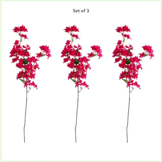47" Pink Bougainvillea Flower Stems, 3ct. {4}