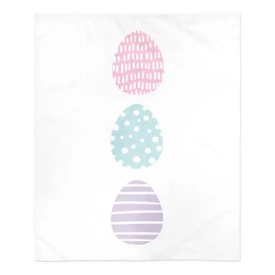 Tri Eggs Blanket 50" x 60" Sherpa Fleece Blanket {1}
