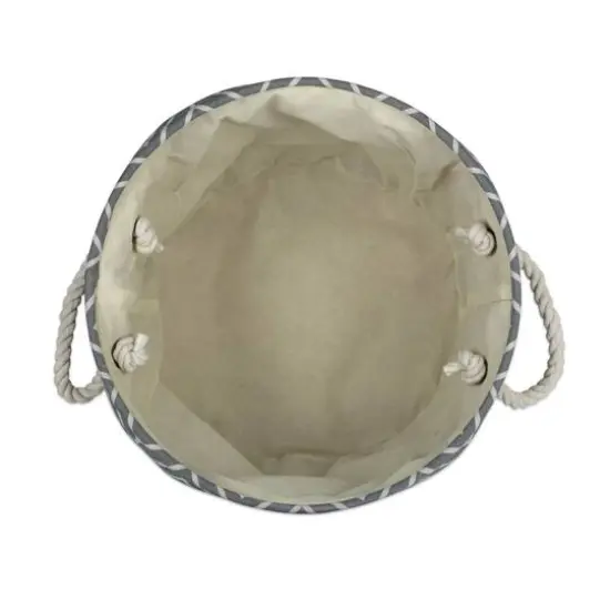 DII&reg; Large Round Stained Glass Polyester Bin Gray {7}