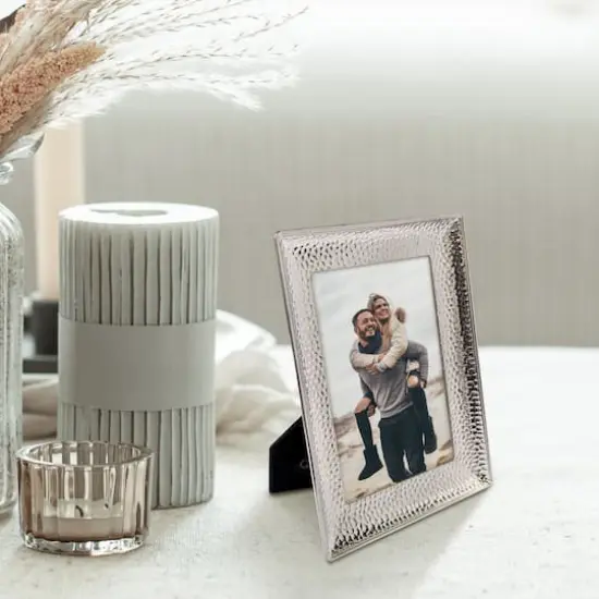 Expressions&trade; Silver Hammered Metal Frame by Studio D&eacute;cor&reg; {3}