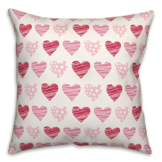 Tri Hearts Throw Pillow {1}
