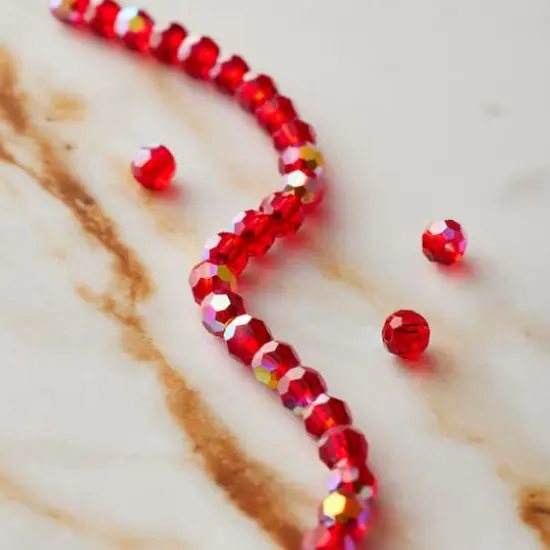 Preciosa Glass Crystal Round Beads, 4mm by Bead Landing&trade; Light Siam AB {3}