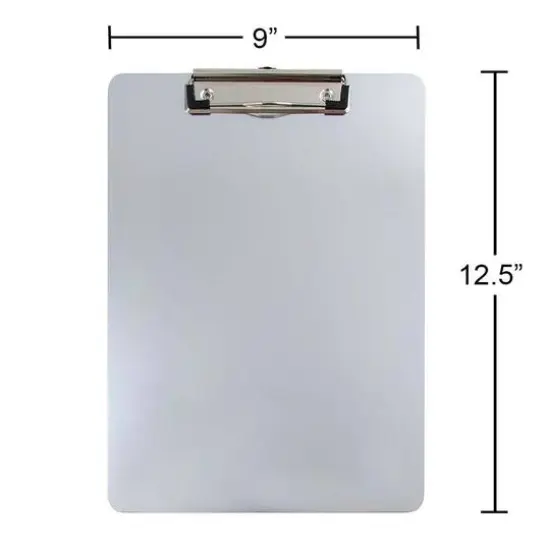 JAM Paper Letter Size Aluminum Clipboard Silver {7}