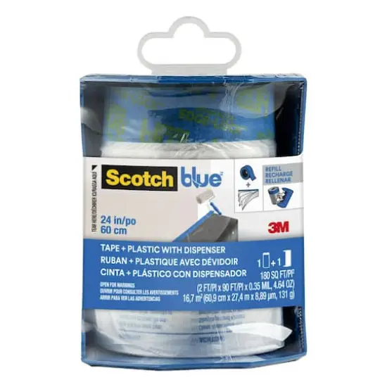 ScotchBlue&trade; 24" x 90ft. Painter's Tape & Plastic with Dispenser {1}