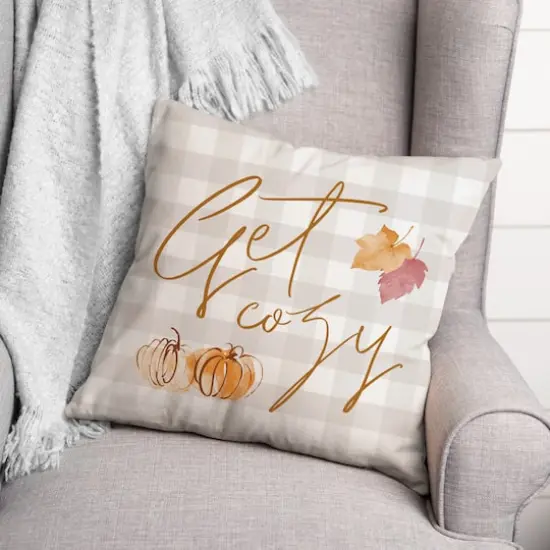 Get Cozy Check Indoor/Outdoor Pillow {3}