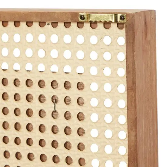 Set of 2 Brown Wood Farmhouse Wall Decor 16"x 16" {6}