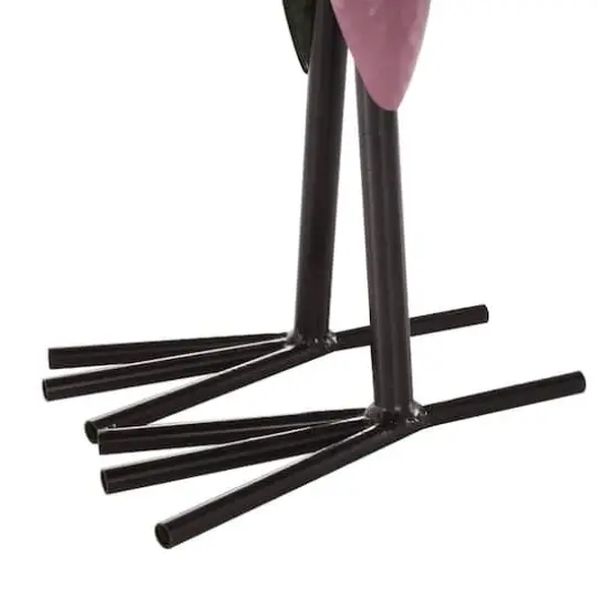 27.75" Red, Yellow & Black Textured Metal Rooster Garden Sculpture {6}