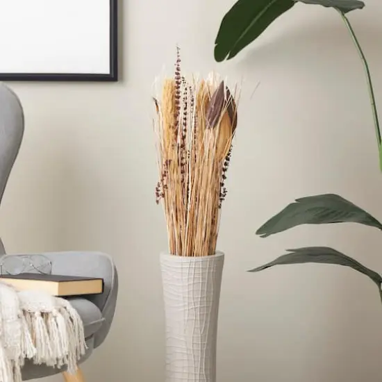 Brown Dried Large Leaf Plant & Branch Bundle {7}