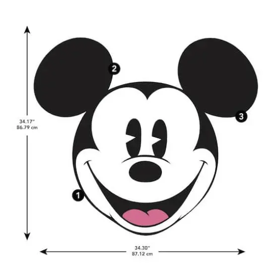 RoomMates Disney&reg; Classic XL Mickey Head Peel & Stick Wall Decal {4}