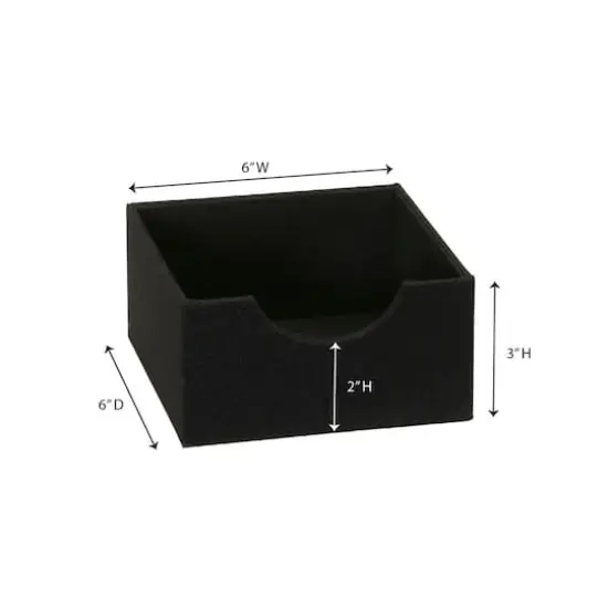 Household Essentials Square Drawer Organizers, 2ct. Black {5}